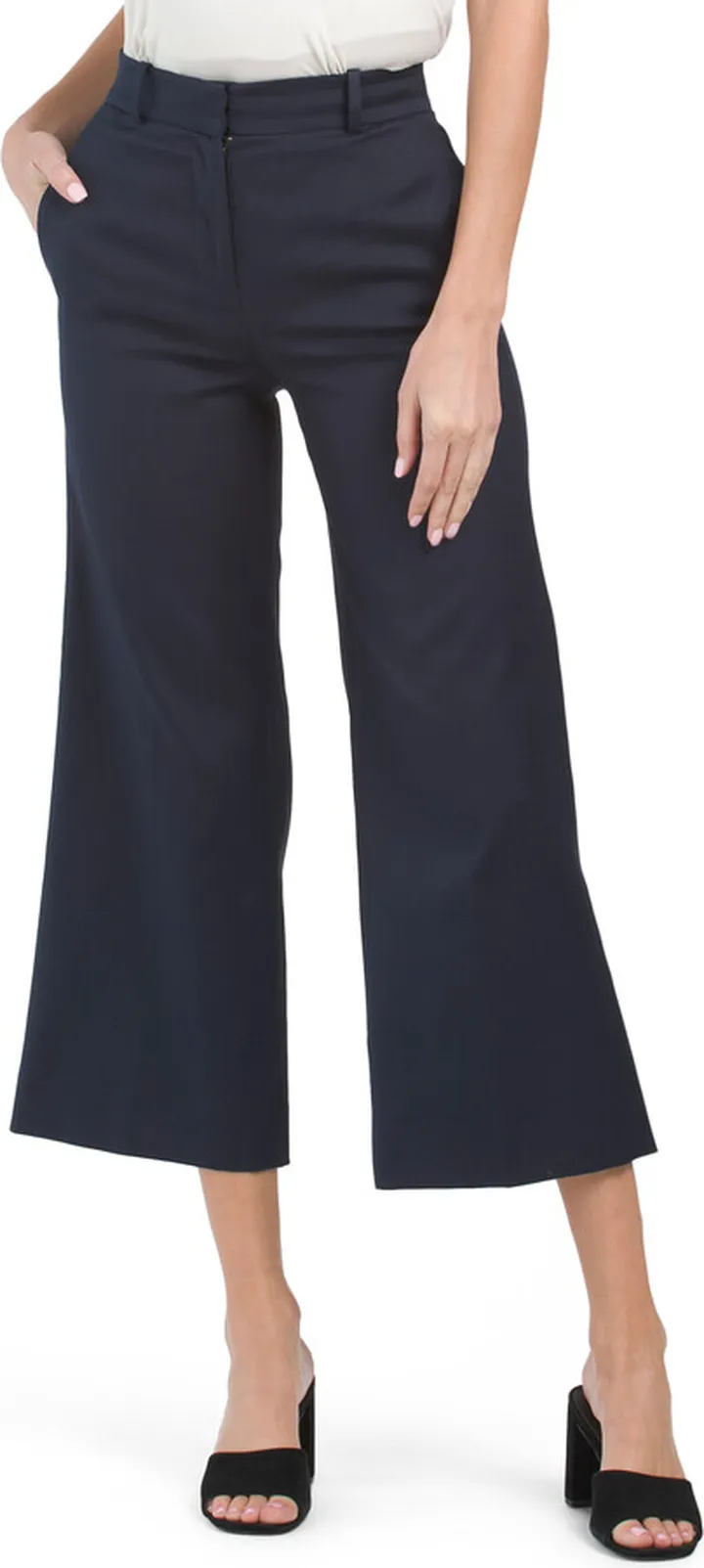 Cropped Flare Chino Pants
