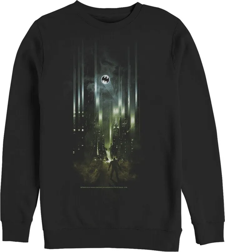 Men's Batman Gotham City Signal Sweatshirt - Black - Medium