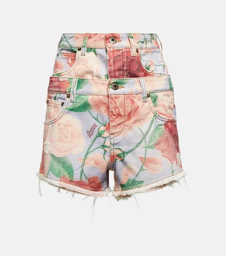 Paula's Ibiza floral denim shorts