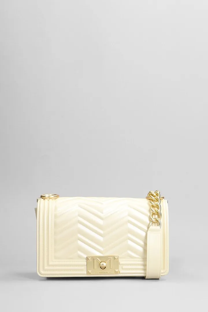 Flat S Manhattan Shoulder Bag In Beige Pvc