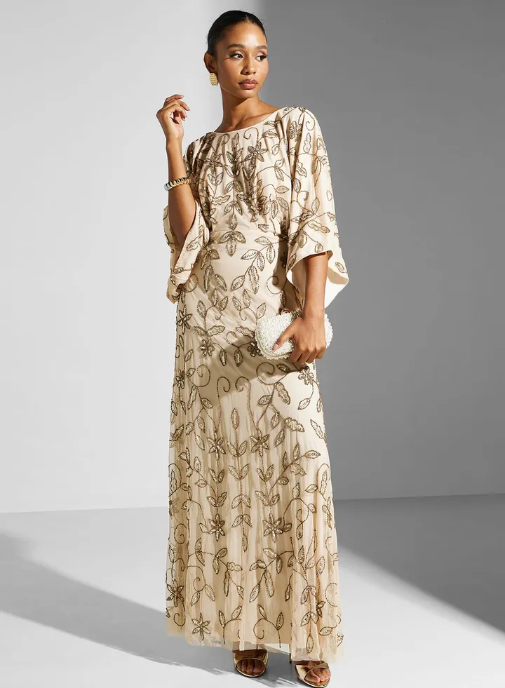Lace Detail Tiered Dress