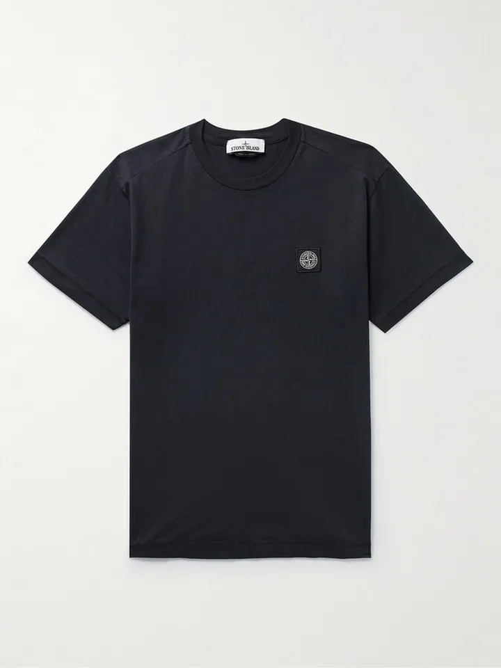 Logo-Appliquéd Garment-Dyed Cotton-Jersey T-Shirt