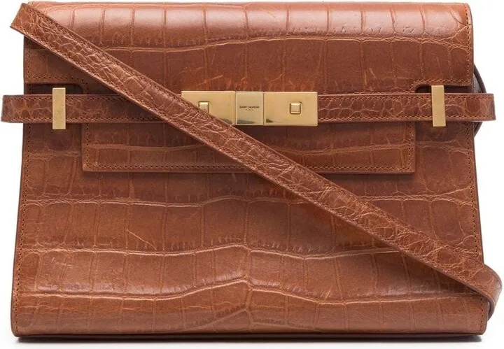 Manhattan croc-effect shoulder bag