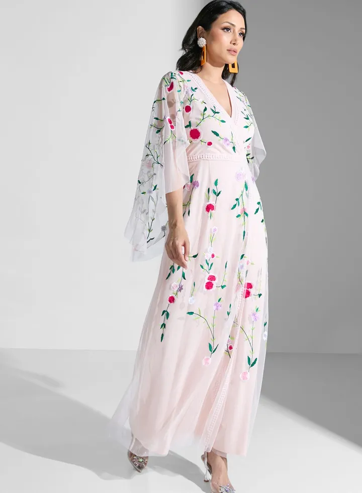 V-Neck Tiered Dress