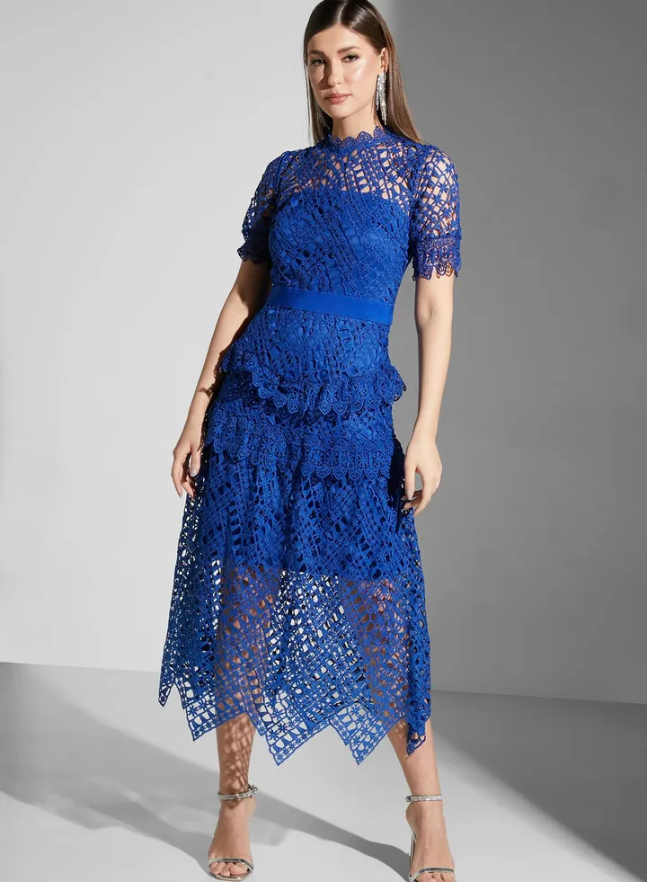 Lace Detail Midi Dress