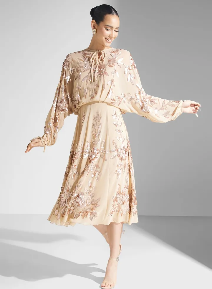 Keyhole Embellished Dress
