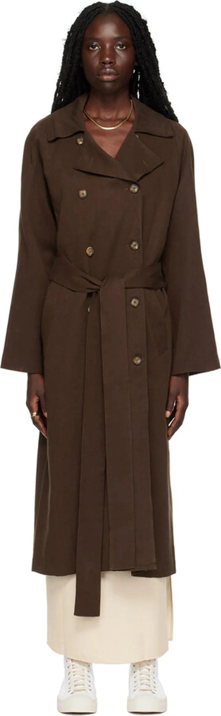 Reformation Brown Kensington Trench Coat