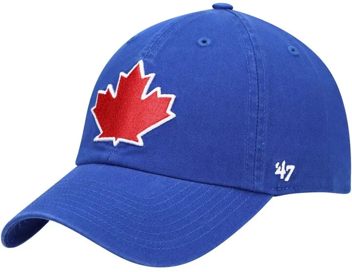 Men's Royal Toronto Blue Jays Leaf Clean Up Adjustable Hat