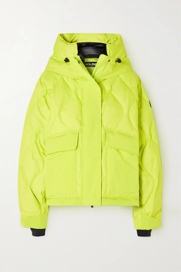 Holden - Alpine Oversized Hooded Quilted Down Ski Jacket - Yellow