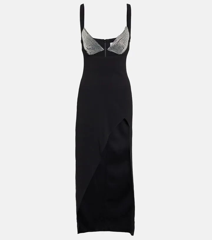 Crystal-embellished maxi dress