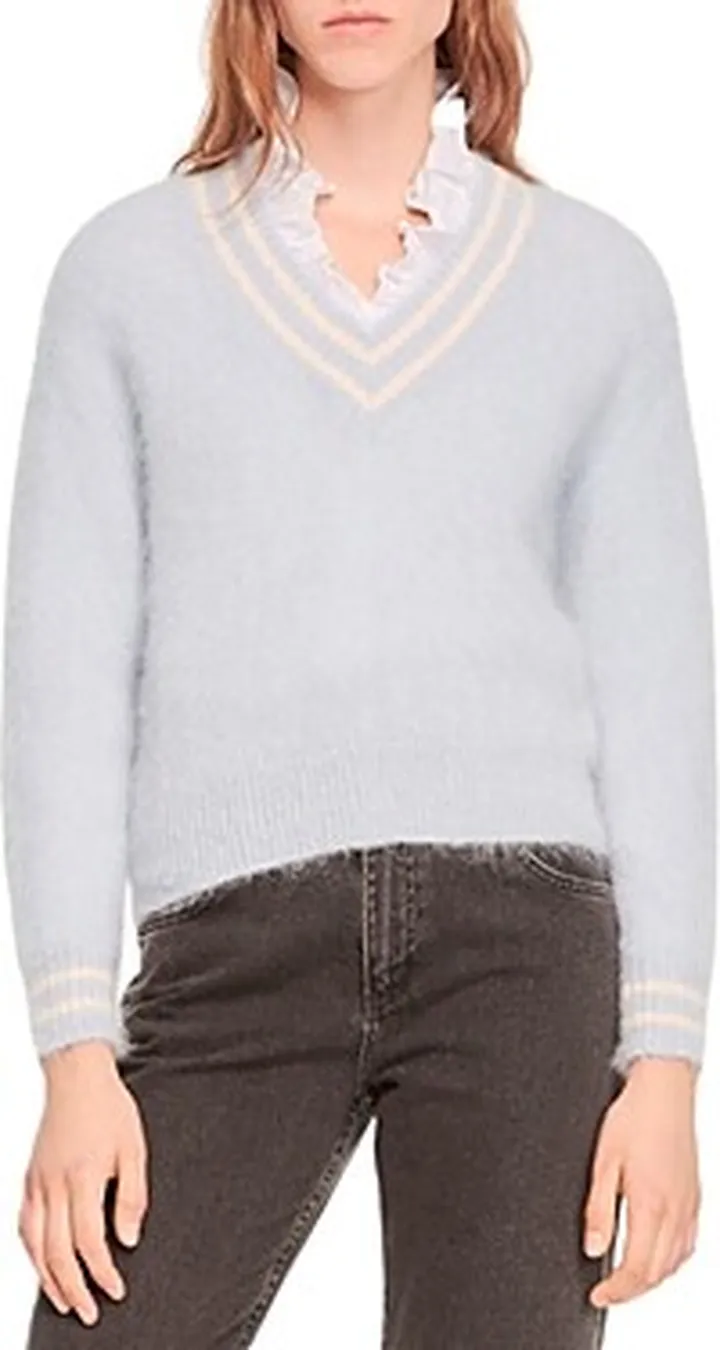Sandro Ecume V Neck Sweater