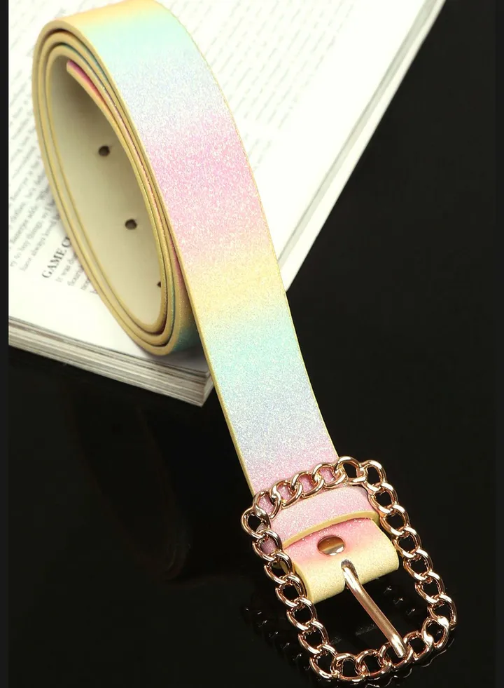 Casual Belt with Buckle Detail