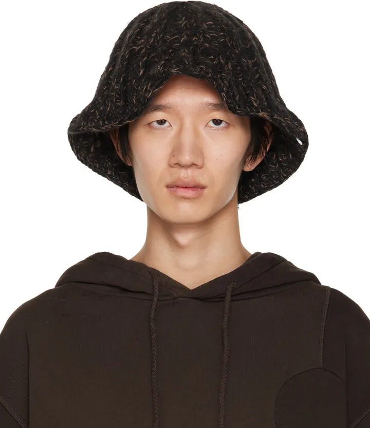 MM6 Maison Margiela Brown Knit Beanie