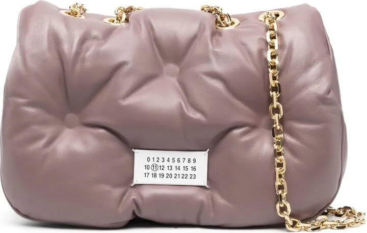 Quilted Logo-Plaque Shoulder Bag