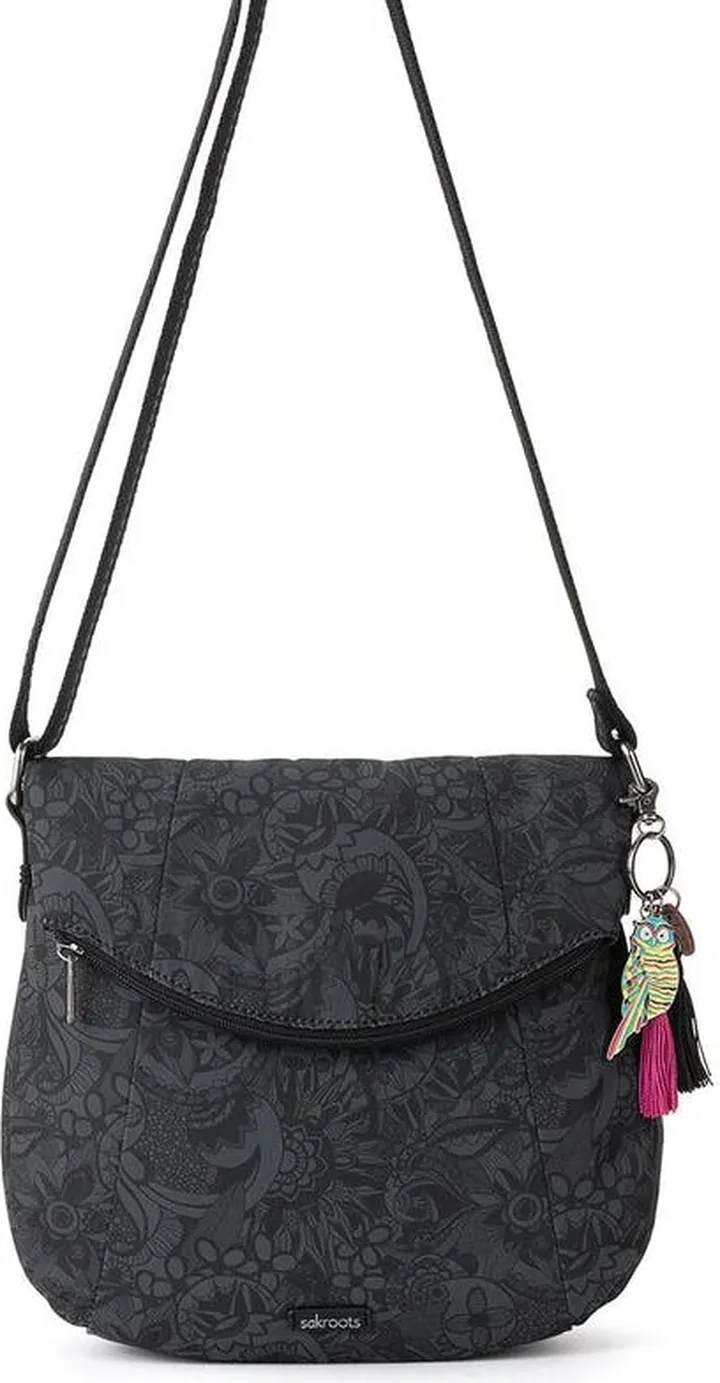 Sakroots Foldover Crossbody Bag - Black