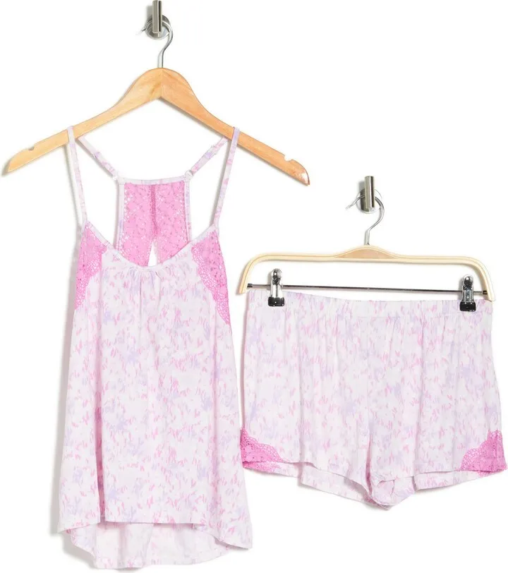 Paisley Scoop Neck Shorts Pajamas