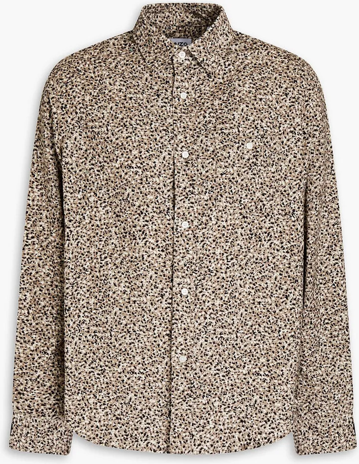 Printed cotton-corduroy shirt