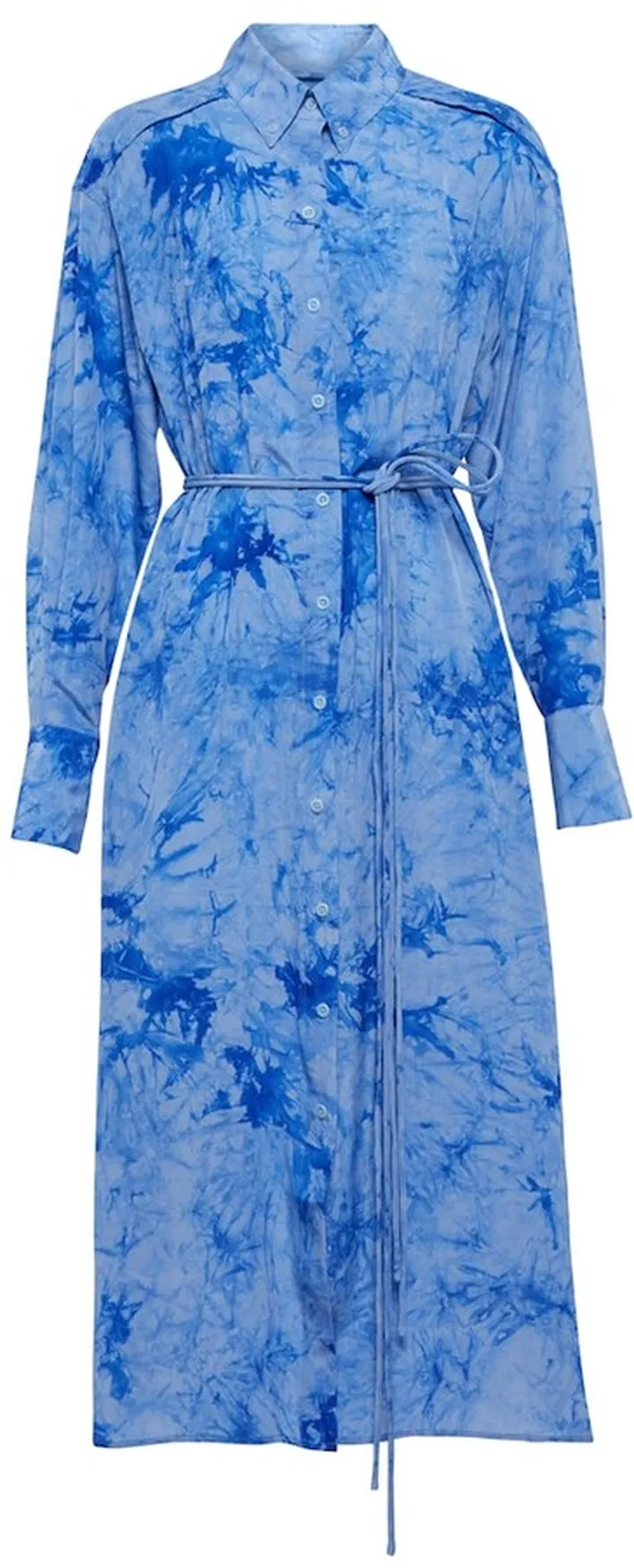 White Label tie-dye silk shirt dress