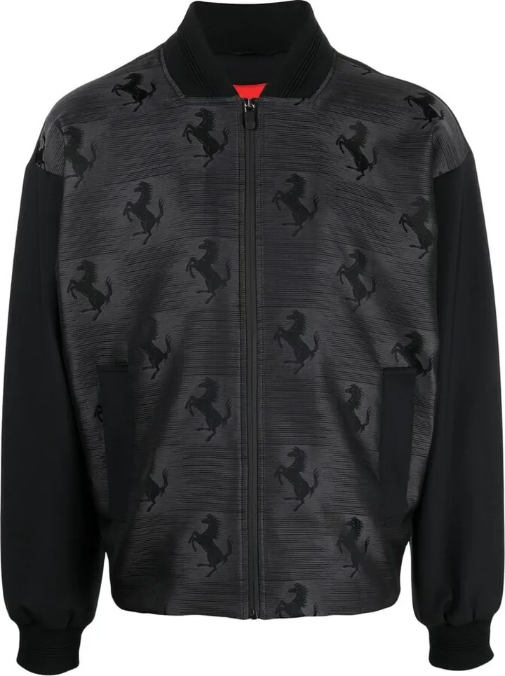 Prancing Horse zip-up bomber jacket