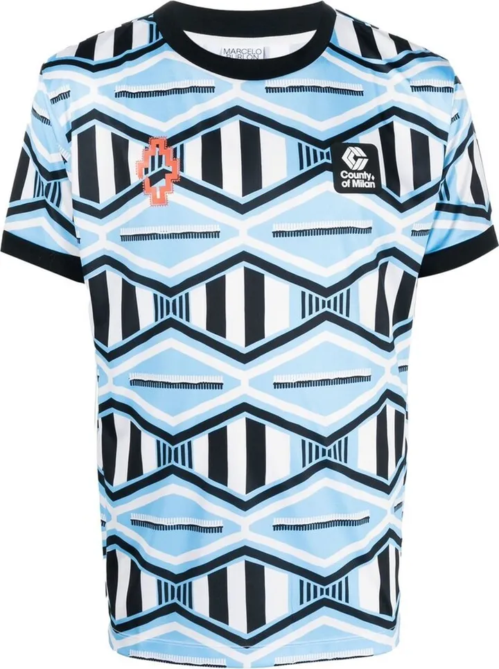 patterned short-sleeved T-shirt