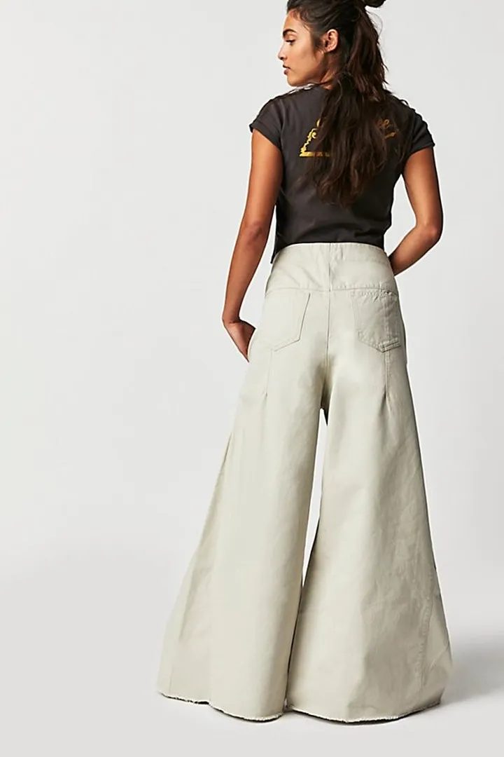 Sandrine Rose Paneled Wide-Leg Pants by Sandrine Rose at Free People