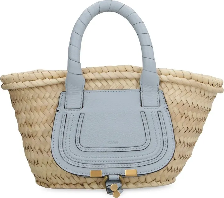 Chloé Marcie Logo Embossed Basket Bag