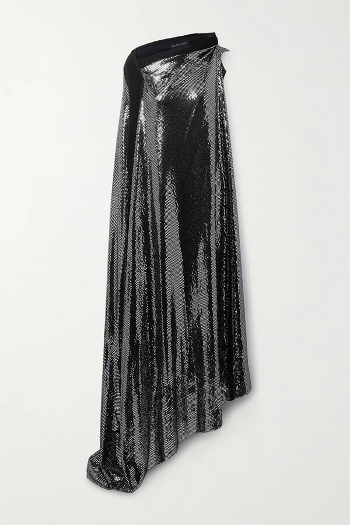 Balenciaga - Embellished Sequined Stretch-knit Gown - Black