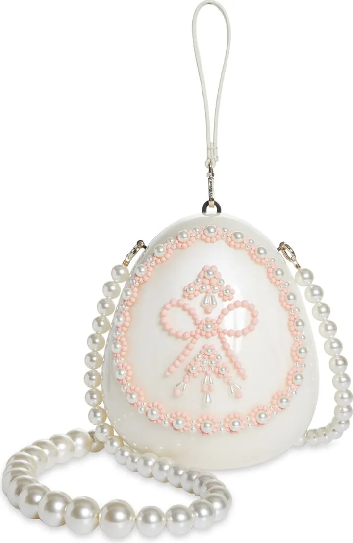Large Fabergé Egg Bag with Imitation Pearl Strap