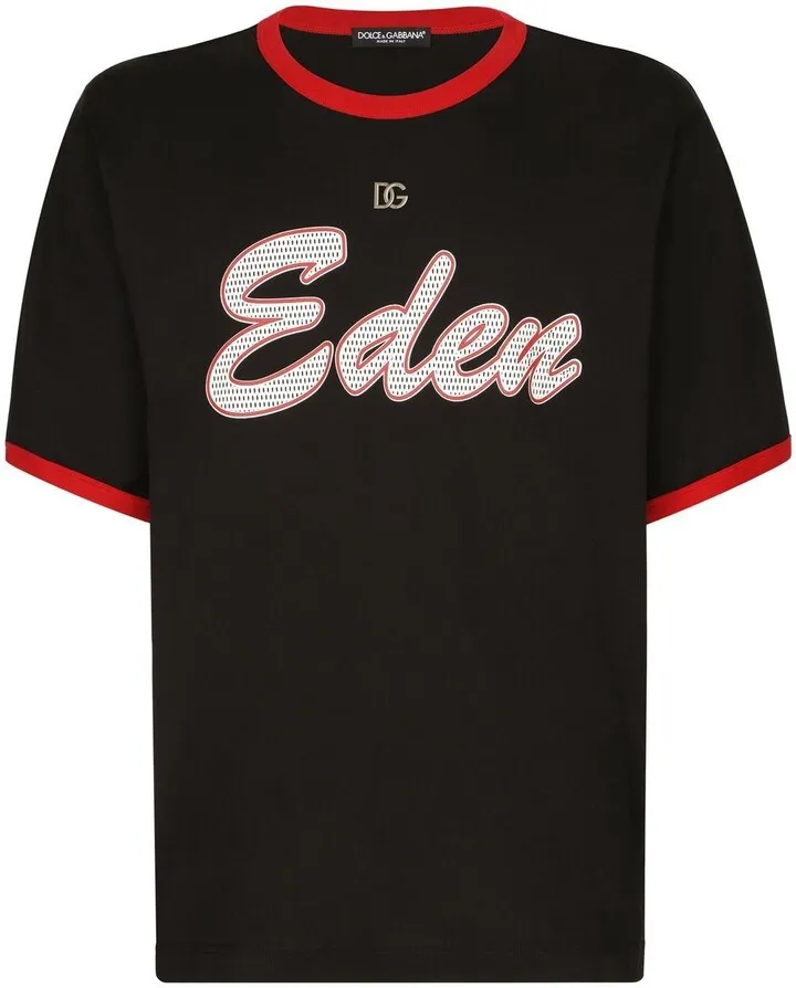 logo-patch cotton T-shirt