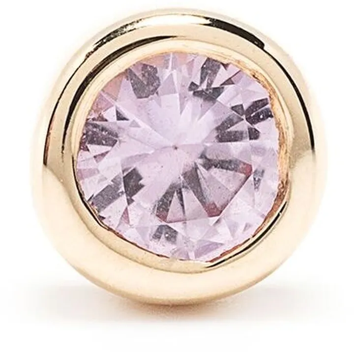 14kt yellow gold pink sapphire Dot Mega stud earring