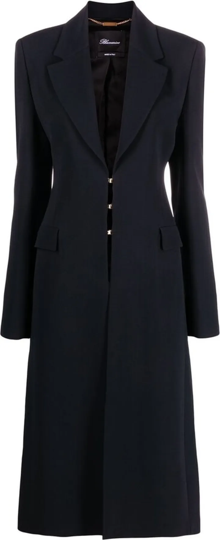 Button-Front Single-Breasted Coat
