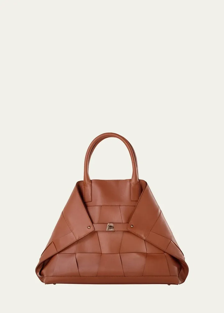 Ai Medium Woven Top Handle Tote Bag