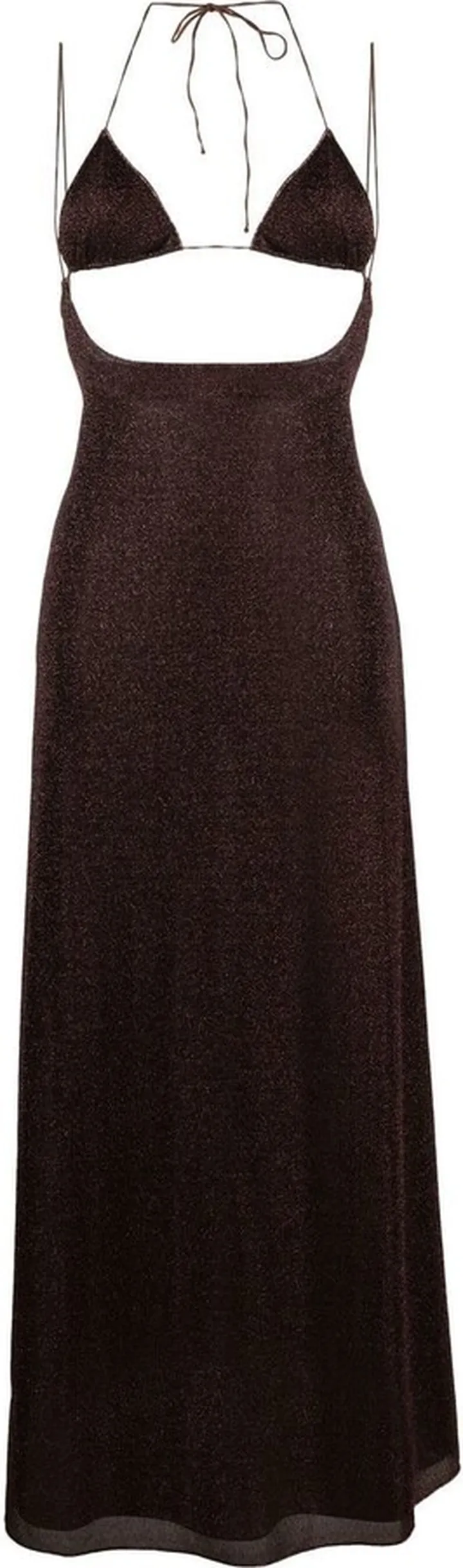 Lurex-Detail Halterneck Dress