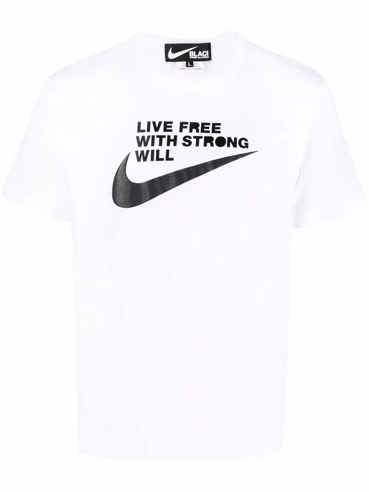 Swoosh-print cotton T-shirt