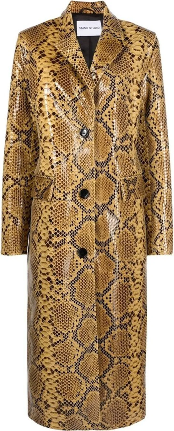 Zoie snakeskin-effect coat