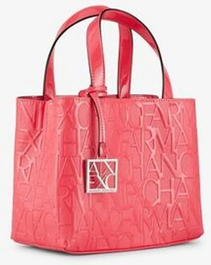 Embossed small tote bag