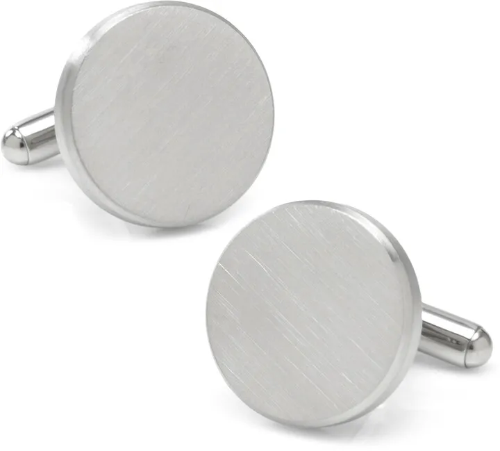 Brushed Stainless Steel Cuff Links