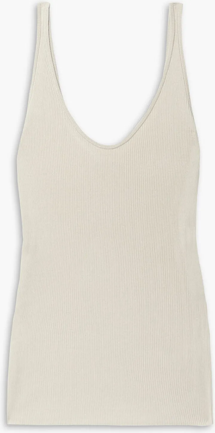 Ribbed silk tank