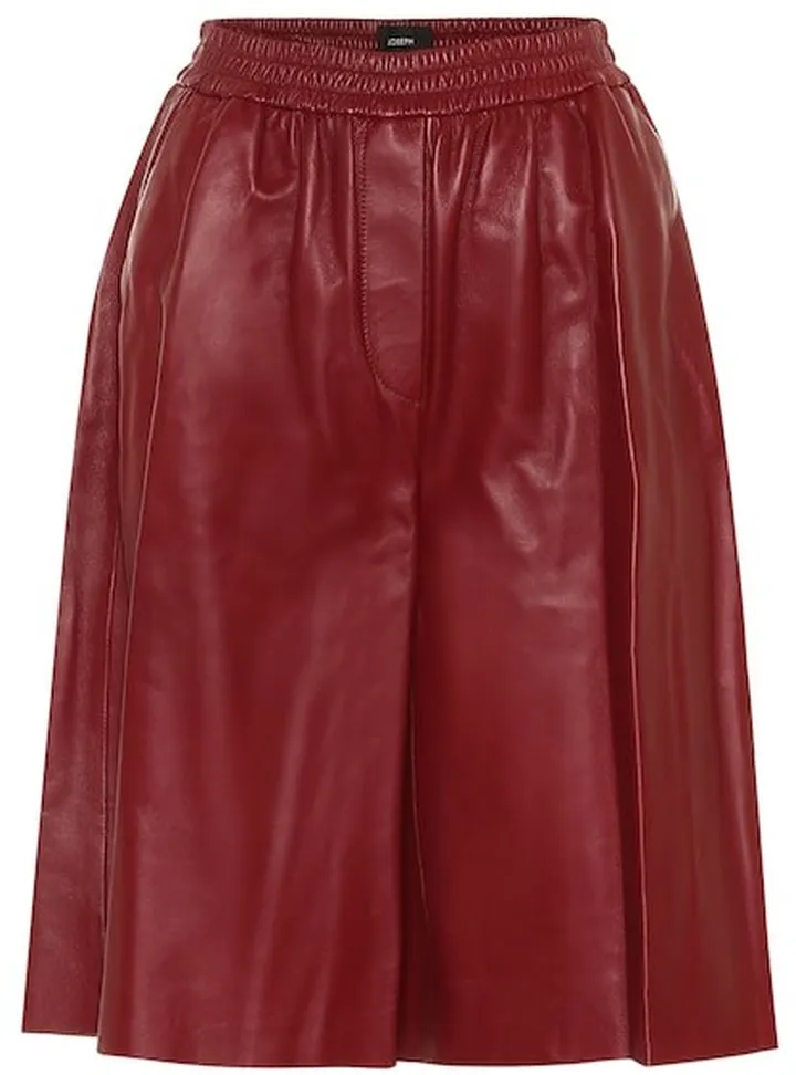 Tomy leather Bermuda shorts