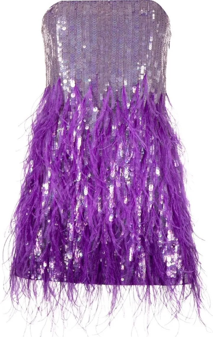 Anastasia sequin-embellished strapless dress