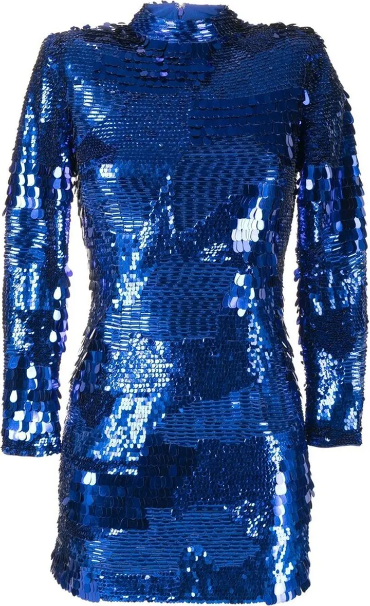 April sequined long-sleeved minidress