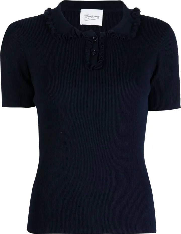 Rimini ruffled-detail polo top