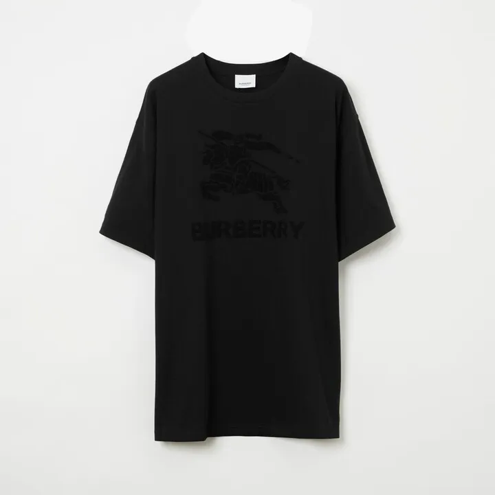 Burberry Embroidered EKD Cotton T-shirt Size: L