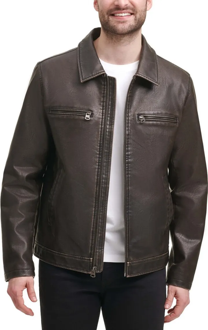 Levi's Men's Faux Leather Zip-Front Jacket