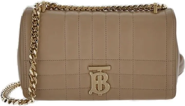 Burberry Lola Logo Plaque Quilted Shoulder Bag
