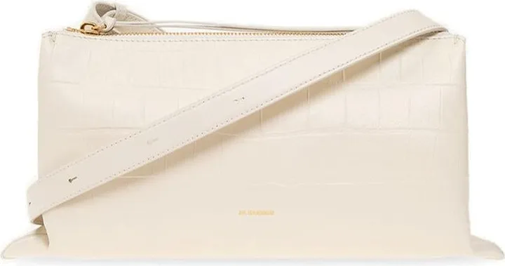 Jil Sander Embossed Logo Printed Crossbody Bag