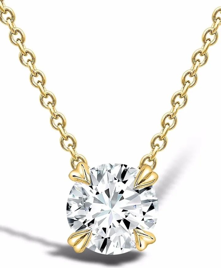 18kt yellow gold Windsor 1.00ct diamond pendant necklace