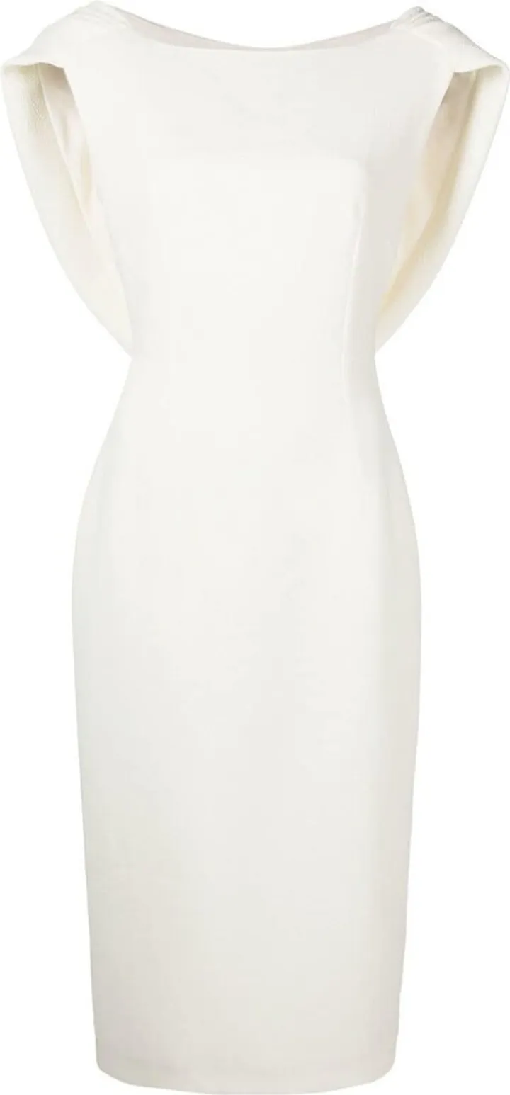 Drape-Back Midi Dress