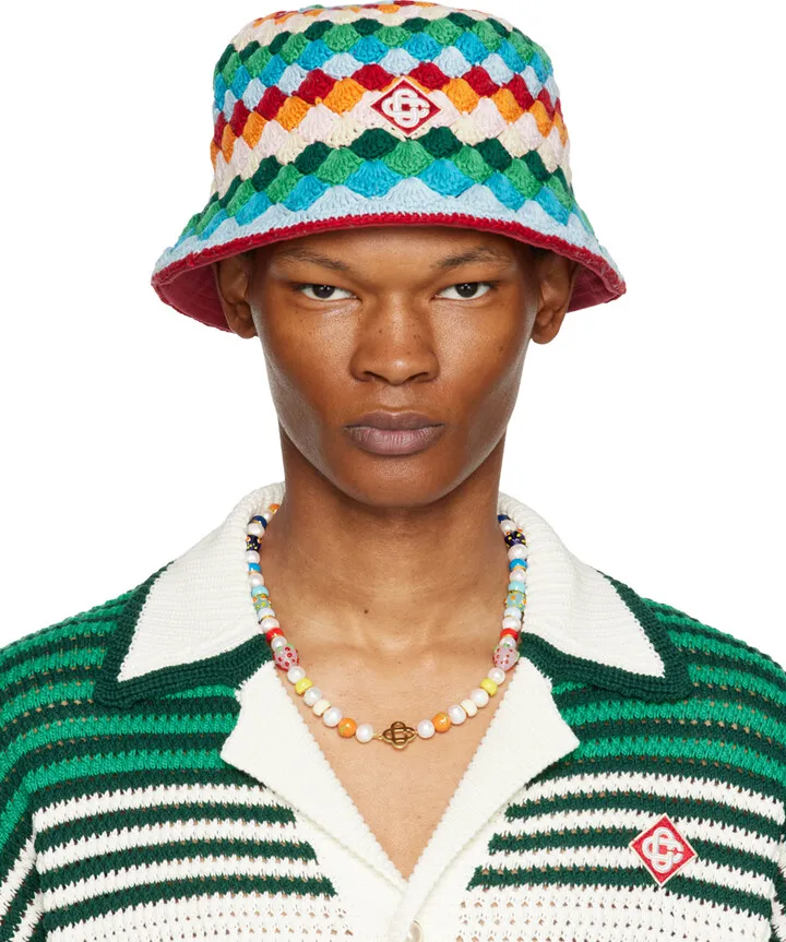 Casablanca Multicolor Striped Bucket Hat