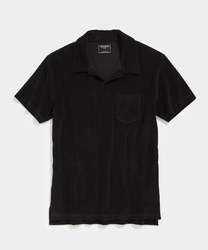 Terry Montauk Polo in Pitch Black